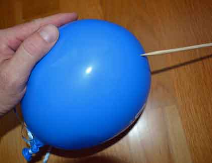 stick through balloon