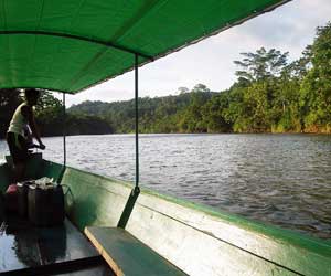 boat on Amazon River