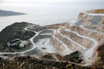 Gypsum mine in Greece