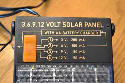 solar panel output voltage