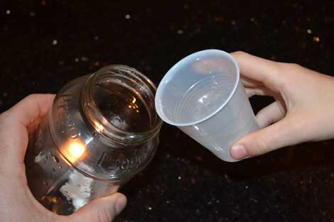 water in a jar