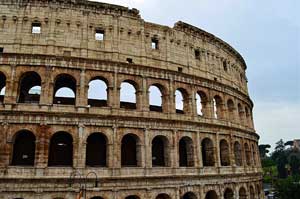 The Romans used cement to build the foundations for the Colosseum in Rome